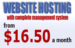 Website hosting from $16.50 per month